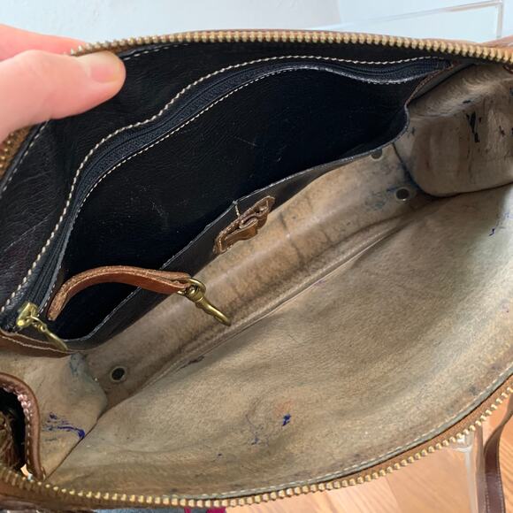 Brahmin Women's Crossbody Leather Black Brown Purse - Picture 3 of 12